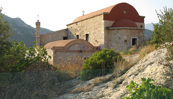 The churches of Saint Nicholas and Saint Dimitrios, on the Kavos headland, Kastellorizo, Greece at My Favourite Planet