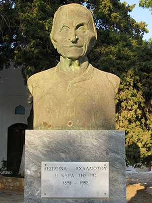 Monument to Despina Achladiotou, The Lady of Ro, in the Horafia district, Kastellorizo, Greece at My Favourite Planet