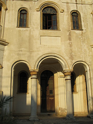 Main entrance of Agios Georgos tou Horafiou church, Kastellorizo, Greece at My Favourite Planet