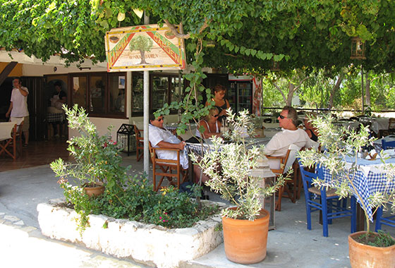 Breakfast at the Olive Garden restaurant in Kastellorizo, Greece at My Favourite Planet