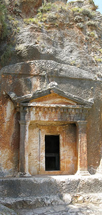 The Lycian rock-cut tomb, Kastelorizo island, Greece at My Favourite Planet