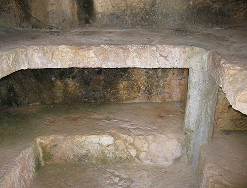 The inside of the Lycian rock-cut tomb (4th century BC), Kastellorizo, Greece at My Favourite Planet