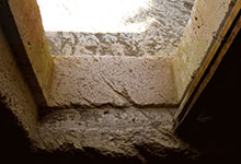 Groove for a sliding door in the bottom of the doorway of the Lycian tomb, Kastellorizo, Greece at My Favourite Planet