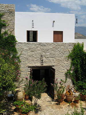 The courtyard of the Konaki fortress and Archaeological Museum, Kastellorizo, Greece at My Favourite Planet