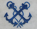Megisti's coast guard logo, Kastellorizo harbour, Greece at My Favourite Planet