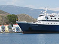 The Diagoras ferry in Kastellorizo harbour, Greece at My Favourite Planet
