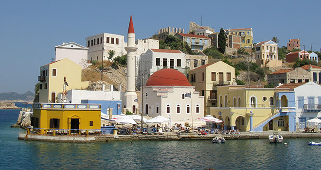 Nikolaou Savva Square, Kastellorizo, Greece at My Favourite Planet