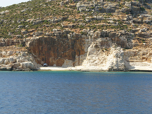 A small cove and beach on Kastellorizo's northern peninsular, Greece at My Favourite Planet A small cove and beach on Kastellorizo's northern peninsular, Greece at My Favourite Planet