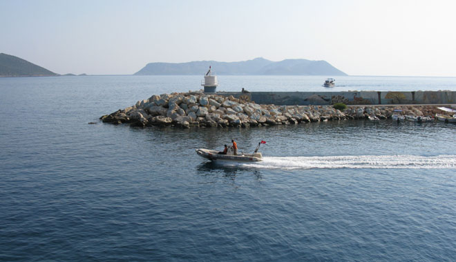 The island of Kastellorizo, Greece from Kas harbour at My Favourite Planet