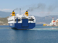 The Diagoras ferry leaving Kastellorizo harbour, Greece at My Favourite Planet