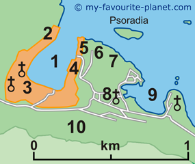 Map of Kastellorizo harbour, Greece at My Favourite Planet