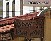 Papoutsis Travel Agency sign, Kastellorizo, Greece at My Favourite Planet