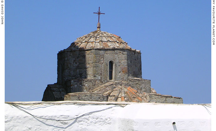 The Chapel of the Holy Apostles outside the main entrance of the Monastery of Saint John, Patmos, Greece at My Favourite Planet