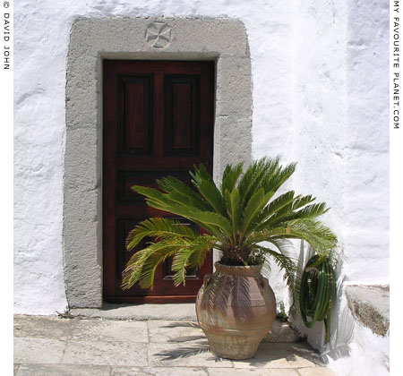 Door in the inner courtyard of the Monastery of Saint John, Patmos, Greece at My Favourite Planet