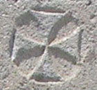 Cross on the lintel of the doorway