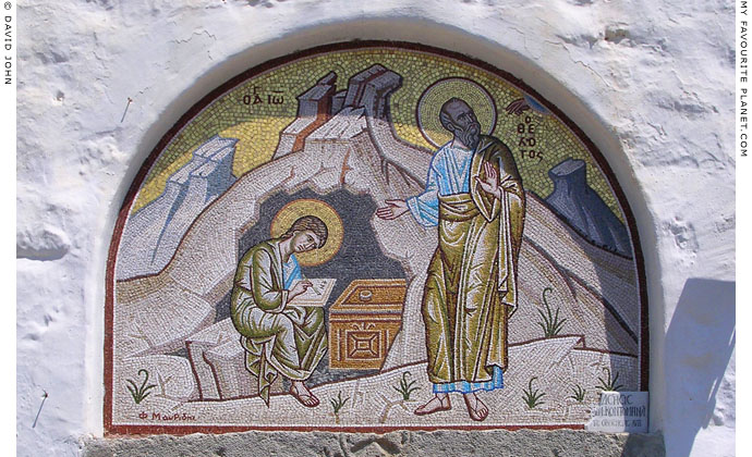 A mosaic at the Monastery of the Apocalypse, Patmos island, Greece at My Favourite Planet