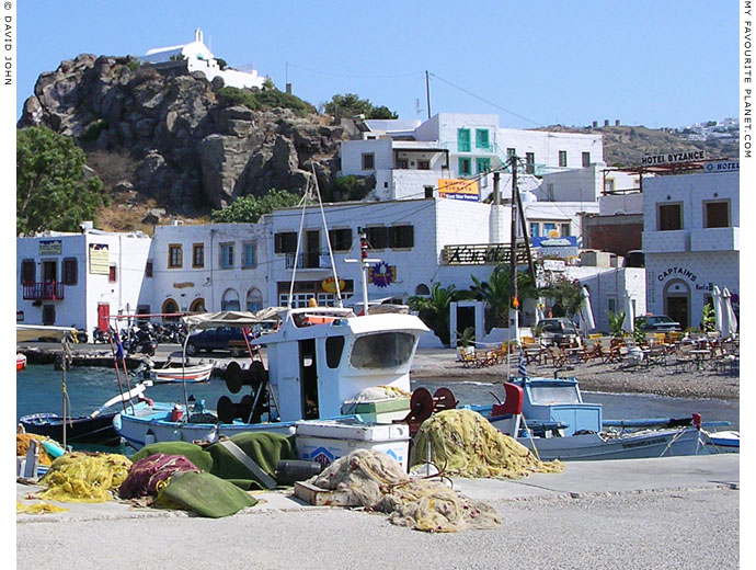 Fishing boats in Skala's harbour, Patmos island, Greece at My Favourite Planet Fishing boats in Skala's harbour, Patmos island, Greece at My Favourite Planet