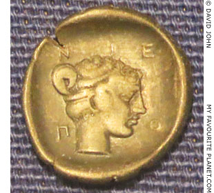 A silver hemidrachm coin of ancient Neapolis, Macedonia, Greece at My Favourite Planet