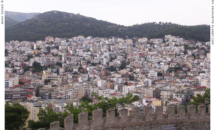 View northeastwards (inland) from Kavala's Kastro at My Favourite Planet