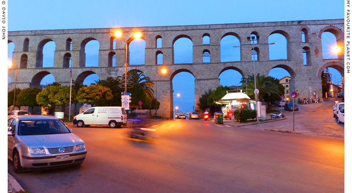 The Kamares aqueduct in the early evening, Kavala, Macedonia, Greece at My Favourite Planet