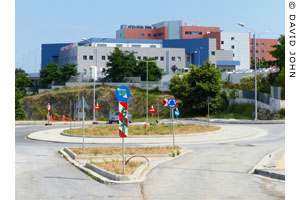 The new General Hospital, near the start of the ancient Via Egnatia, Kavala, Macedonia, Greece at My Favourite Planet