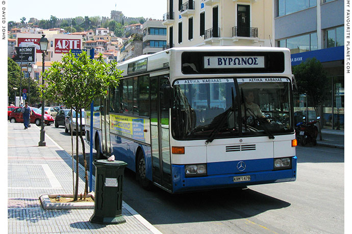 Local Kavala city bus at My Favourite Planet