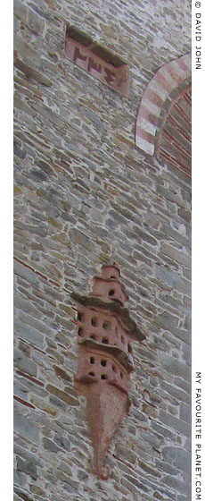 A Turkish inscription and a birdhouse on the west side of the Kamares aqueduct, Kavala at My Favourite Planet