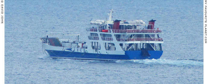 The ANETH ferry Thassos V leaving Kavala harbour at My Favourite Planet