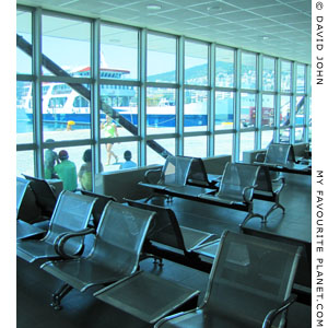 The waiting room of Kavala passenger ferry terminal at My Favourite Planet