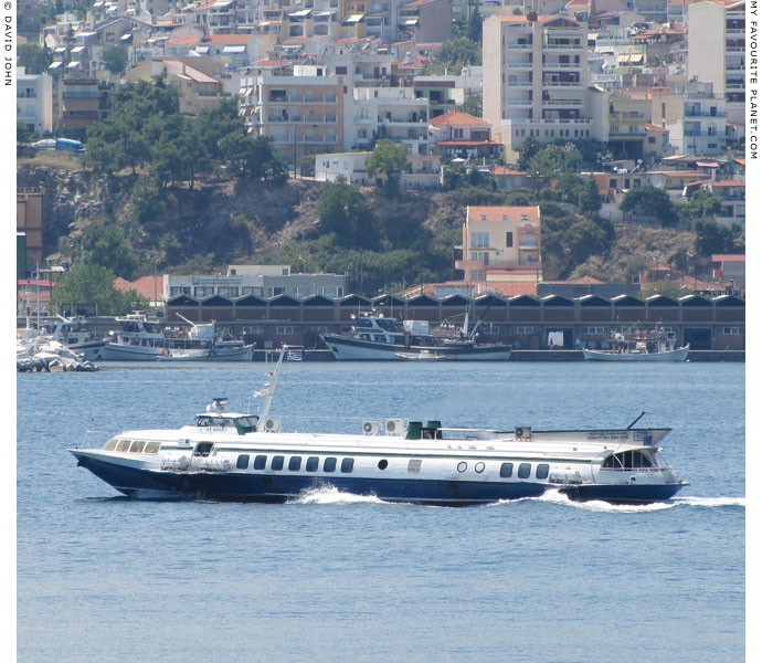 Hydrofoil Maria F departing from Kavala harbour for Thasos at My Favourite Planet