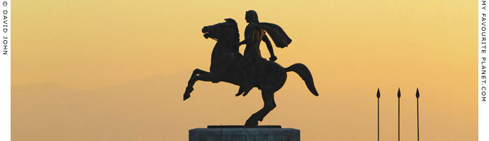 Statue of Alexander the Great on the seafront of Thessaloniki, Macedonia, Greece at My Favourite Planet Statue of Alexander the Great on the seafront of Thessaloniki, Macedonia, Greece at My Favourite Planet