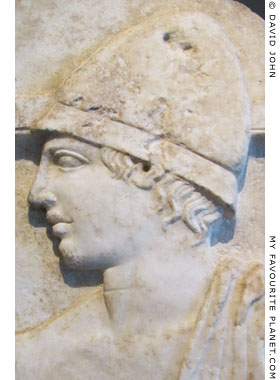 Detail of a Classical funerary relief of a soldier, from Pella at My Favourite Planet Detail of a Classical funerary relief of a soldier, from Pella at My Favourite Planet