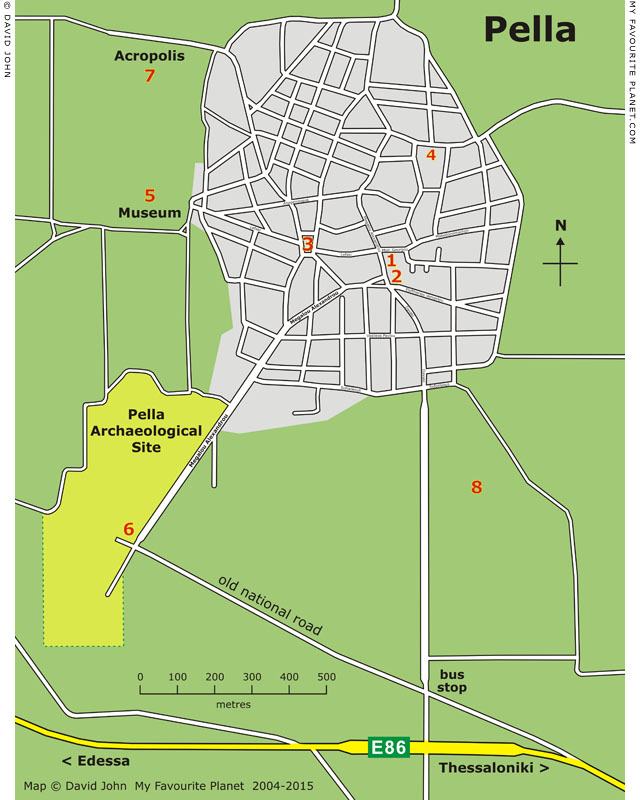 Interactive map of Pella village and archaeological site, Macedonia, Greece at My Favourite Planet