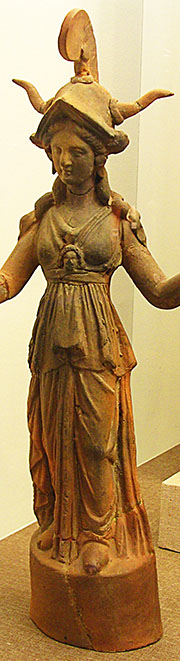 Ceramic statuette of the goddess Athena, Pella, Macedonia, Greece at My Favourite Planet