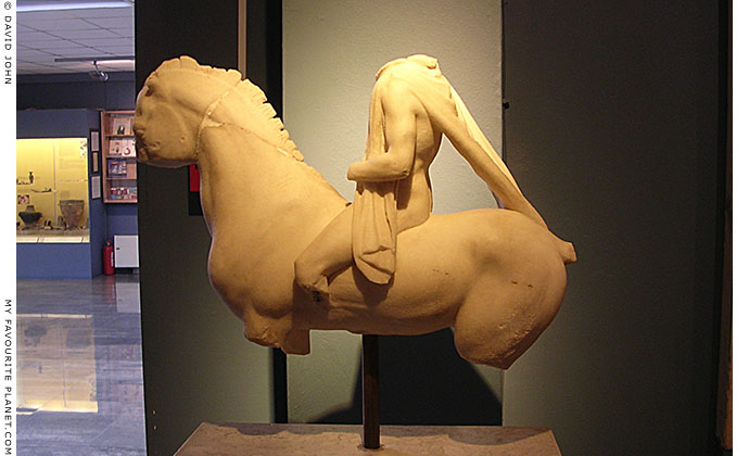 Marble statuette of a horse rider, Pella Archaeological Museum, Macedonia, Greece at My Favourite Planet Marble statuette of a horse rider, Pella Archaeological Museum, Macedonia, Greece at My Favourite Planet