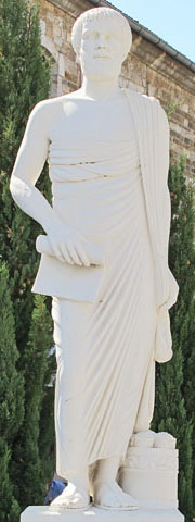 A. Alexiades's statue of Aristotle in full length in Polygyros, Halkidiki, Greece A. Alexiades's statue of Aristotle in full length in Polygyros, Halkidiki, Greece