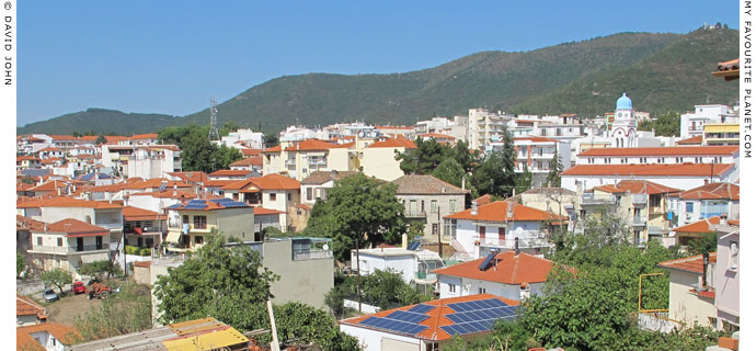 Panoramic view across the rooftops of Polygyros, Halkidiki, Macedonia, Greece at My Favourite Planet