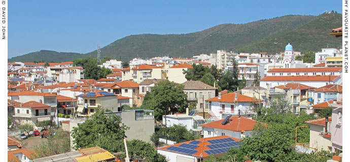 Panoramic view across the rooftops of Polygyros, Halkidiki, Macedonia, Greece at My Favourite Planet Panoramic view across the rooftops of Polygyros, Halkidiki, Macedonia, Greece at My Favourite Planet