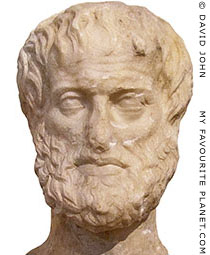 Head of Aristotle from a double-headed herm, found in Athens