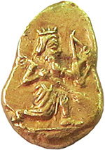 Persian daric gold coin of the Achaemenid Empire, 5-4th century BC Persian daric gold coin of the Achaemenid Empire, 5-4th century BC