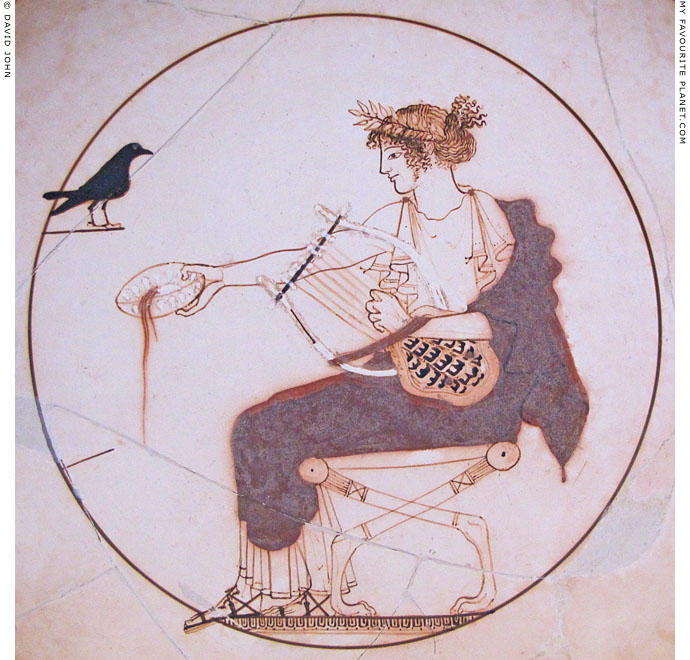 Apollo playing a lyre made of a tortoise shell at My Favourite Planet Apollo playing a lyre made of a tortoise shell at My Favourite Planet