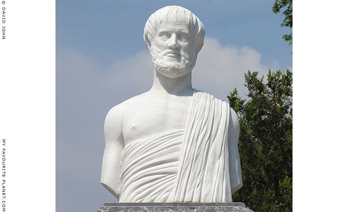 Statue of Aristotle of Stageira in Olympiada, Halkidiki, Macedonia, Greece at My Favourite Planet