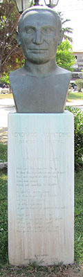Menelaos Loundemis monument in Olympiada, Halkidiki, Macedonia, Greece Menelaos Loundemis monument in Olympiada, Halkidiki, Macedonia, Greece
