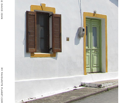 Colourful window and doorway of an old house in Olympiada, Halkidiki, Macedonia, Greece at My Favourite Planet