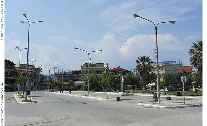 The main square of Olympiada village, Halkidiki, Macedonia, Greece at My Favourite Planet
