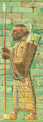 Frieze of a Persian archer from the palace of Darius I at Susa Frieze of a Persian archer from the palace of Darius I at Susa