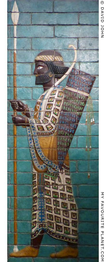 A cast of a brick relief depicting a Persian archer from Susa at My Favourite Planet A cast of a brick relief depicting a Persian archer from Susa at My Favourite Planet