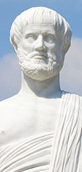 Statue of the Greek philosopher Aristotle in Olympiada - Stageira, Halkidiki, Macedonia, Greece at My Favourite Planet
