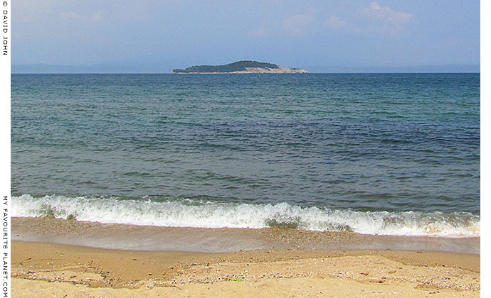 The island of Kafkanas (ancient Kapros) from Olympiada beach, Halkidiki, Macedonia, Greece at My Favourite Planet The island of Kafkanas (ancient Kapros) from Olympiada beach, Halkidiki, Macedonia, Greece at My Favourite Planet