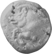 Silver coin of Stageira, depicting a wild boar Silver coin of Stageira, depicting a wild boar